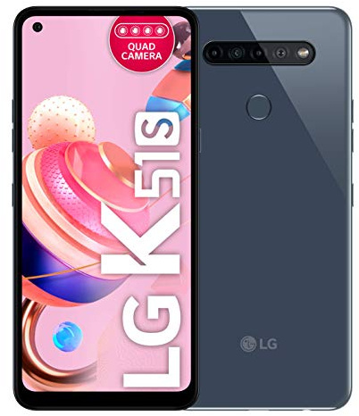 LG K51S Titán - Smartphone 4 cámaras traseras, Pantalla 6.55”, HD+, Sonido DTS-X 3D, Octa-Core hasta 2.3 GHz, Batería 4.000 mAh, Memoria 3 GB/64 GB [Versión ES/PT]
