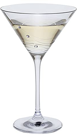 Dartington Crystal Glitz Single Martini Glass - Gift Boxed, Transparent, ST2734/6/N