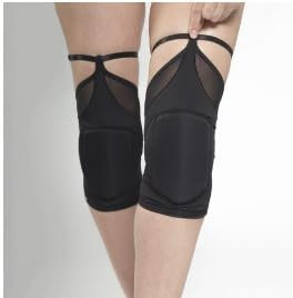 Queen Wear – Black Fire – Pole Dance Knee Pads – Perfect Woman Protection for Ballet Modern Dance and Indoor Sports… (M)