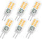 SCNNC Lampadina LED G4 12V 3W, Non Dimmerabile, 300LM Bianco Caldo 3000K, Equivalente a Lampadina Alogena 25W, per Plafoniere, Cappa Cucina, Illuminazione del Paesaggio, 6 Pezzi