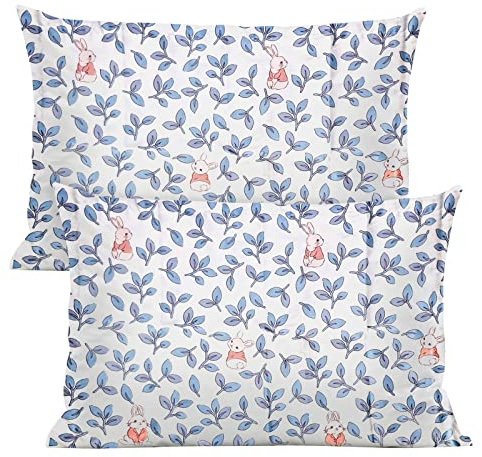 Vegena Kinder Kissenbezug, 2 Stück Baumwolle Kissenbezug, 40x60 cm Kissenbezug für Jungen Mädchen Bettwäsche, Baby Kissenbezüge mit Umschlagverschluss (B)