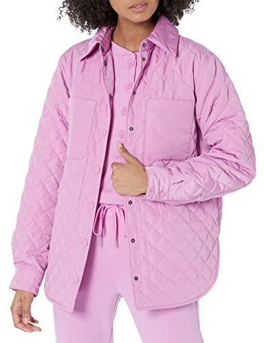 Amazon Essentials Chaqueta Tipo Camisa Acolchada y Holgada de poliéster Reciclado, Disponible en Tallas Grandes (Anteriormente Amazon Aware) Mujer, Lila, XXS
