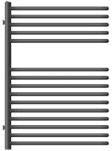 ML-Design Radiatore Scaldasalviette da Bagno Antracite 500 x 800 mm Termosifone in Acciaio Termoarredo Moderno Stendibiancheria Calorifero a Parete con Barre Portasciugamani incl. Set di Montaggio