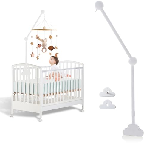 Baby Mobile Halterung Holz Weiß Wolken: Nizirioo Mobile Halterung Babybett Klingelhalterung mobile halterung wickeltisch Laufstall Wiege DIY Baby Mobile Halter Halterung Für Windspiel Bettglocke