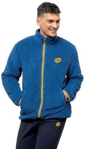 Lotto Tuta Pile Uomo Caldo Sherpa - Giacchetto Full Zip Invernale Morbido (XXL, Bluette 2023)