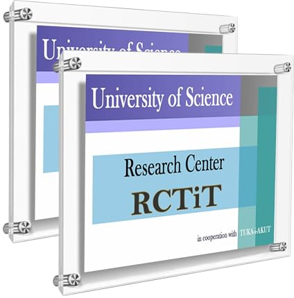 TUKA-i-AKUT 2X Acrílico Marco de Documentos para A3 Cartele, Montaje en Pared, Doble Panel Transparente, Marco de Exhibiciónde Escritorio para Fotos Pósteres Folletos Certificados, TKD9402-A3-2x