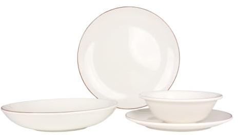 Bonna Juegos de vajilla (Medium) - Retro - 24 piezas - 6 Personas - Porcelana