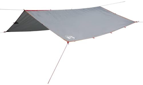 vidaXL Camping Tarp Grey and Orange 400x294 cm Waterproof