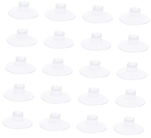 TOGEVAL Suction Cup Cable Clips 4.3cm Flat Top Open Wire Holder Smooth Wall Cable Organizer for Christmas Lights 20pcs