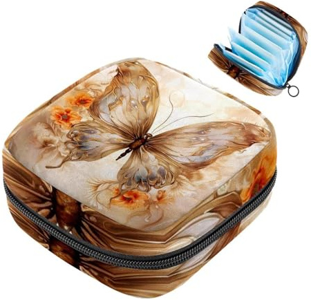 Butterfly-343 - Borsa per il primo ciclo mestruale, per ragazze e donne, per coppette mestruali, per mestruazioni femminili