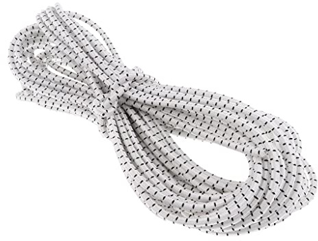 Lljsszr Elastic Bungee Cord for Versatile Use, White, 6mm
