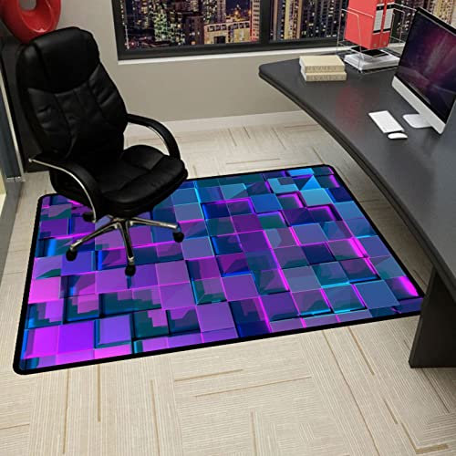 VDLLQYN Gaming Stuhl Matten Gaming-Stuhlmatte for Teppichboden Bürostuhlmatte for Hartholzboden rutschfeste Schreibtischstuhlmatten Büro(140x160CM)
