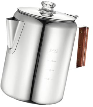 YWJLQH Coffee Percolator Easy to Clean Campfire Coffee Pot for Travel Home Kitchen