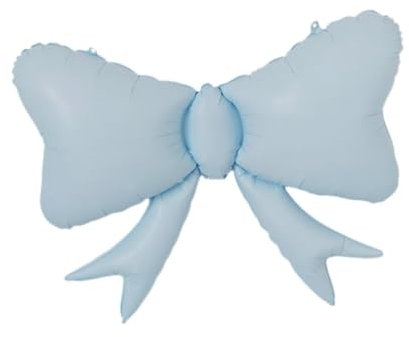 Dickly Aluminiumfolie Ballon mit Schleife für Dekoration Und Geschenke, Blau