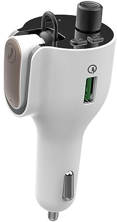 DIYEAH 1pezzi Auricolari Multifunzionali Wireless Adattatore Per Auto Caricabatterie Usb Type- Microfono Integrato Per Chiamate in Vivavoce Sicure