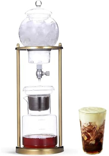 Cafetera fría con diseño de torre de goteo para una extracción suave del sabor, ideal para el hogar, cocina, oficina y uso al aire libre