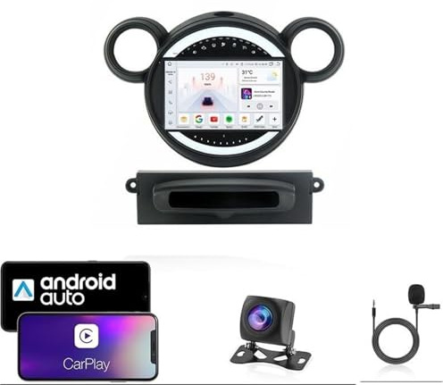 Autorradio Android 15 de 9 para BMW MINI 2010-2016 | CarPlay y Android Auto | Navegación GPS | Bluetooth 4G | Plug & Play | Compatible con cámara de reversa