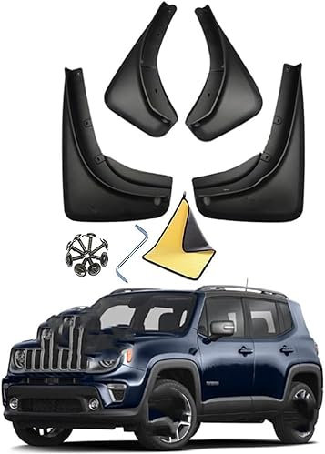 BCGFTSA Parafango per Jeep Renegade 2016-2023 Ruote Posteriori Paraspruzzi Impermeabile Anteriore Posteriore Paraspruzzi Mud Flaps