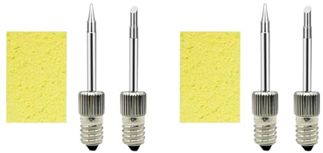 Gokoti 2X Lötspitzen USB-Lötkolbenkopf -Lötkolbenspitzen Schweißkopf für E10-Schnittstelle (Spitze B + Spitze C)