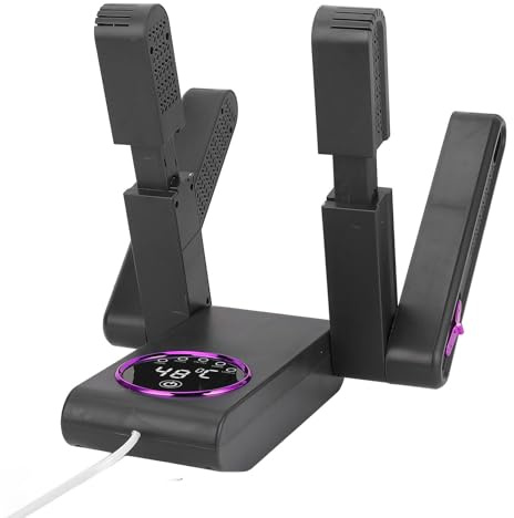 Yanmis Schuhtrockner Schuhwärmer-Stiefeltrockner Dual Arm Design für 2 Paare Timer 30-120 Min Konstanter Temperatur 48 ° C mit Flexibler Rotation für den Einsatz von (EU -Stecker 220 V)