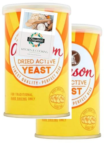 Yeast Bundle with 2 Pack Allinson Dried Active Baking Yeast with Brightdale Kitchen Booklet