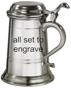 Wentworth Pewter Boccale Balmoral X Range con coperchio, 1 pinta
