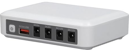 YUEHISY Mini UPS, Sauvegarde de Batterie d'alimentation sans Interruption, pour la Caméra de sécurité du Modem Routeur, avec Sortie Multi-Tension 5V / 9V / 12V, 6000mAh (Prise UE)