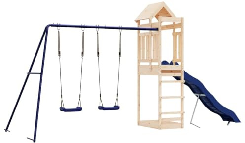 Generico Set da Gioco da Esterno in Legno Massello di Pino,Giochi e Giocattoli,Attrezzatura Gioco per Esterni,Set Altalena e Set di Gioco,Marrone,51.09 kg,3156964