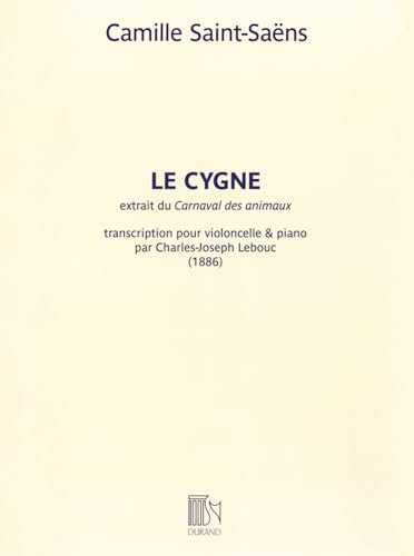 DURAND SAINT-SAENS C. - LE CYGNE - CELLO, PIANO