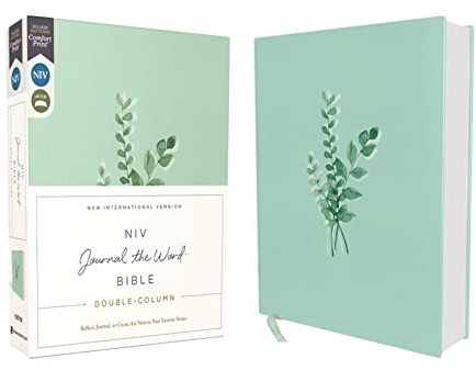 Niv, Journal the Word Bible, Double-Column, Cloth Over Board, Teal, Red Letter Edition, Comfort Print: Reflect, Take Notes, or Create Art Next to Your Favorite Verses