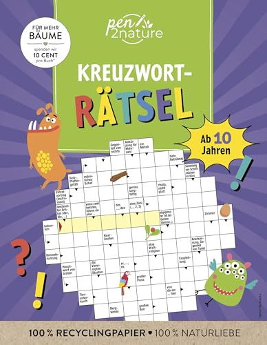 Kreuzworträtsel ab 10 Jahren. Rätselbuch für Kinder: Mehr als 60 Kreuzworträtsel, gegen Langeweile I Für Grundschulkinder
