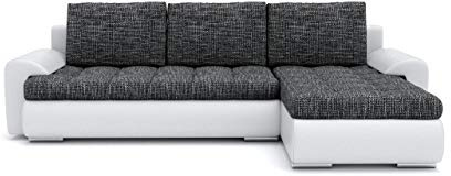 Sofini Ecksofa Tokio VI mit Schlaffunktion! Best Ecksofa! Wohnlandschaft mit Bettkasten! (Lawa 17+ Soft 17 Rechts)