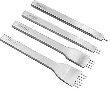 Leather Craft Tool 1/2/4/6 Prong Lacing Stitching Punch Hole (3mm)