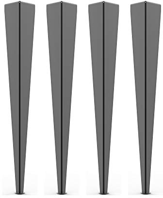 DT Ironcraft Tischbeine, konisch, 4 Stück, für DIY-Möbel, Metall, Tischbeine, Bankbeine, Haarnadel-Ersatz – modernes Industriedekor, Innenarchitektur (71 cm Tischbeine, schwarz)