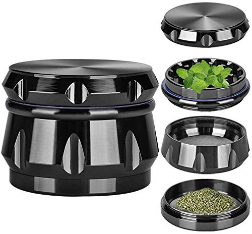 Haquno Pollen Grinder Crusher für Tabak,Spice,Kräuter,Gewürze,Herb,Kaffee 4-teiliges Set mit Pollen Scraper