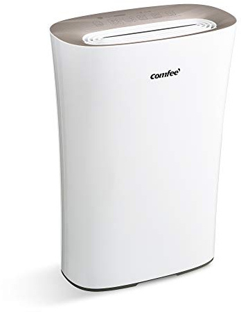 COMFEE' Air Purifier with True HEPA Filter, CADR 210m³/h for Home Large Room 45m², 4 Speeds, 8H Timer & Quiet Sleep Mode, Intelligent Air Cleaner for Allergies, Pollen, Smoke, Odors, Dust & Pet Dander