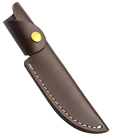 Leather Knife Sheath, Straight Knife Holster Knife Blade Cover Belt Knife Case for Hunting, Leisure and Kitchen