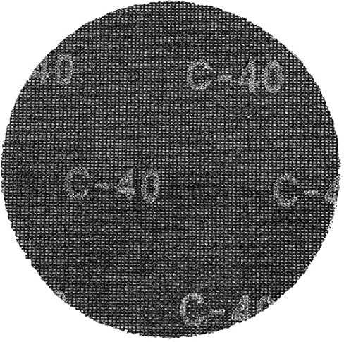 GRAPHITE Lot de 10 feuilles abrasives en carbure de silicium, 225 mm de diamètre, grain 40/80/120/180, coupe ouverte (K40)