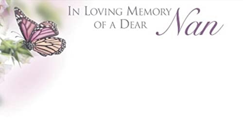 ShredAstic Small Florist Funeral Memorial Message cards Nan Nana Gran 6 x 9 cm with weatherproof Cello bag (6. In Loving Memory of a Dear Nan, 5 small cards / 5 cello bags)
