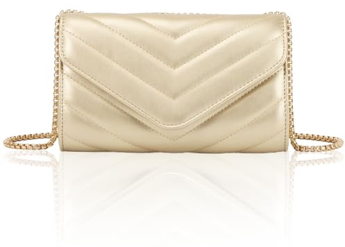 Jywmsc Damen PU Leder Handtaschen Stylische Designer-Abendtasche Clutch Geldbörsen Kleine gesteppte Crossbody-Umhängetaschen