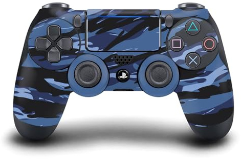 Head Case Designs Blue Camo Camouflage Vinyl Sticker Gaming Skin Decal Cover Compatible With Sony PlayStation 4 PS4 DualShock 4 Controller