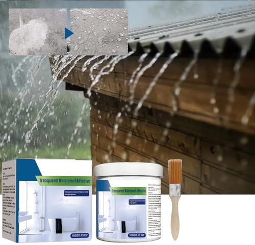 Grgowe Sigillante Impermeabile Trasparente,Spray Adesivo Super Forte,Sigillante Adesivo Permeabile Agente Impermeabile Invisibile per Tetto del Bagno della CasaSigillante Isolante Impermeabile,