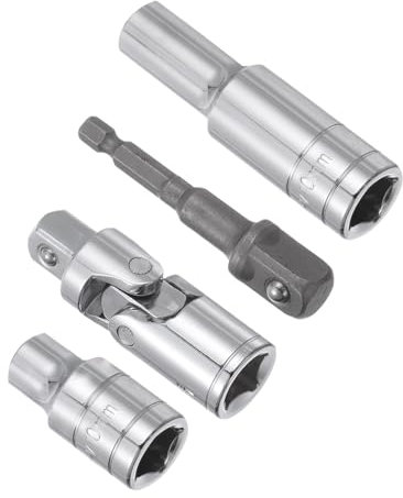 CoCud Impact Socket Adapter Set, 10mm, Socket Universal Joints Hex Shank Impact Driver Socket Adapter with 1/2 Drive - (Applications: for Cordless Drill, Impact Driver, Power Drill)