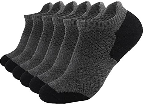 Wollsocken Dicke Damen 6 Frauen Männer Socken Socken Low Pärchen Sportsocken Knöchel und Athletic Running mit Dämpfung atmungsaktive Socken Winter Babyschuhe (Dark Gray, S)