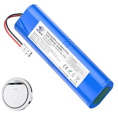 melasta 2900mAh Batteria di Ricambio per iLife V3s Pro, V40, V50, V5s Pro | Li-ion Batteria per iLife V5x, V80, V8s, V85, X750 Serie, Medion MD13202, MD18500, MD18501, MD18600, MD19510, MD19511