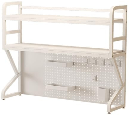 Bücherregal for den Computertisch, Schreibtischaufsatz aus Metall, Schreibtischaufsatz for den Schreibtisch im Wohnheim, Mehrzweck-Arbeitsplattenaufsatz, Bücherregal for das Büro, Zuhause, Wohnheim, B