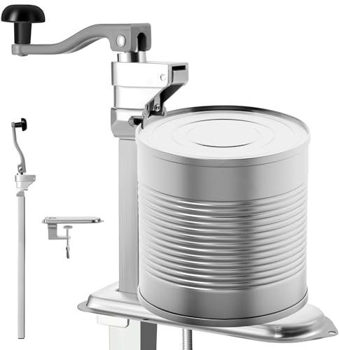 Commercial Can Opener,Bench Can Opener for Cans Up to 10” Tall,Heavy Duty Tin Can Openers with Plated Steel Base,Manual Table Can Openers for Restaurant Bars Hotel