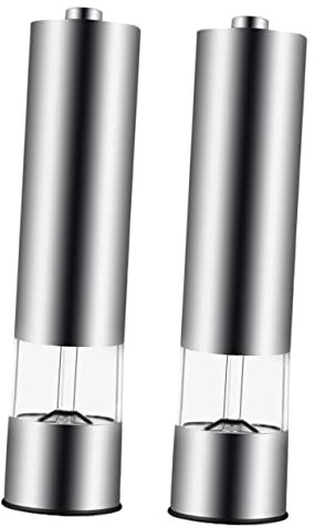 Amosfun Macinapepe Elettrico in Acciaio Inossidabile Strumento Per Macinare Sale E Per Cucinare