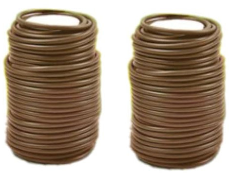 Aeetial 20M 3.5MM Garden Plant Ties Reusable Flexible Twist Tie Plastic Coated Wires Twine String for Climbing Plants, Vines, Shrubs and Flowers,Set of 2 (Brown)