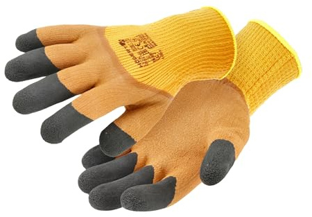 Högert Technik LYCK - Guantes de protección con aislamiento de látex (talla 9), color naranja